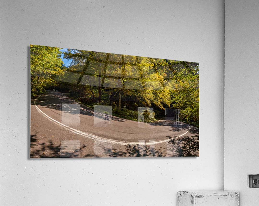 Narrow hairpin bend in Smugglers Notch in Vermont Acrylic Print