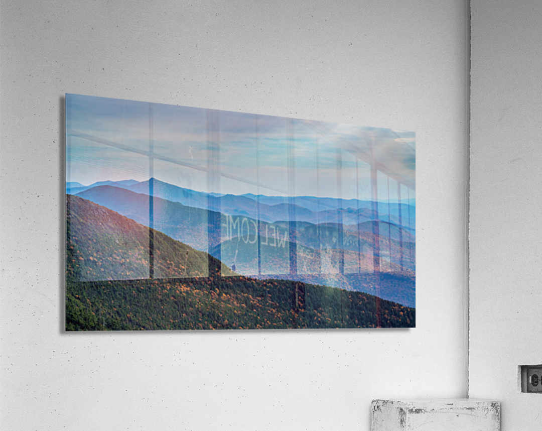 View from Mt Mansfield looking down Green Mountains Acrylic Print