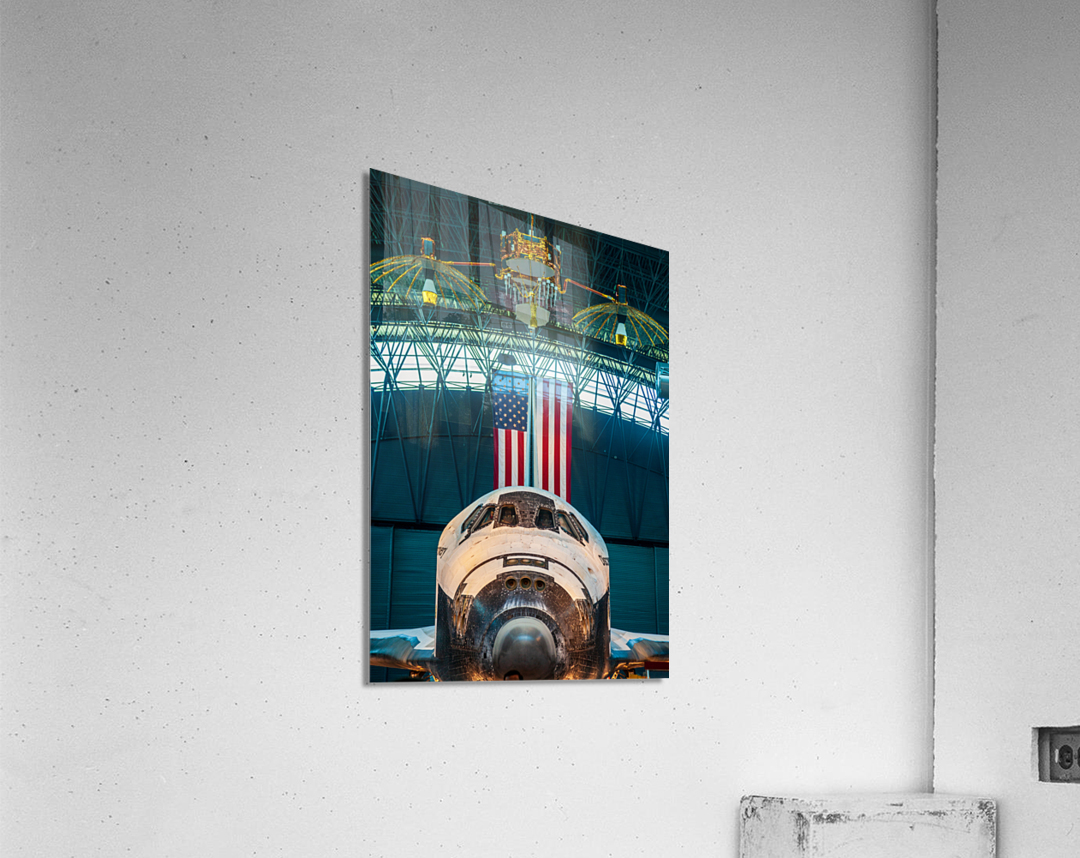 Space shuttle Discovery in its final home Acrylic Print