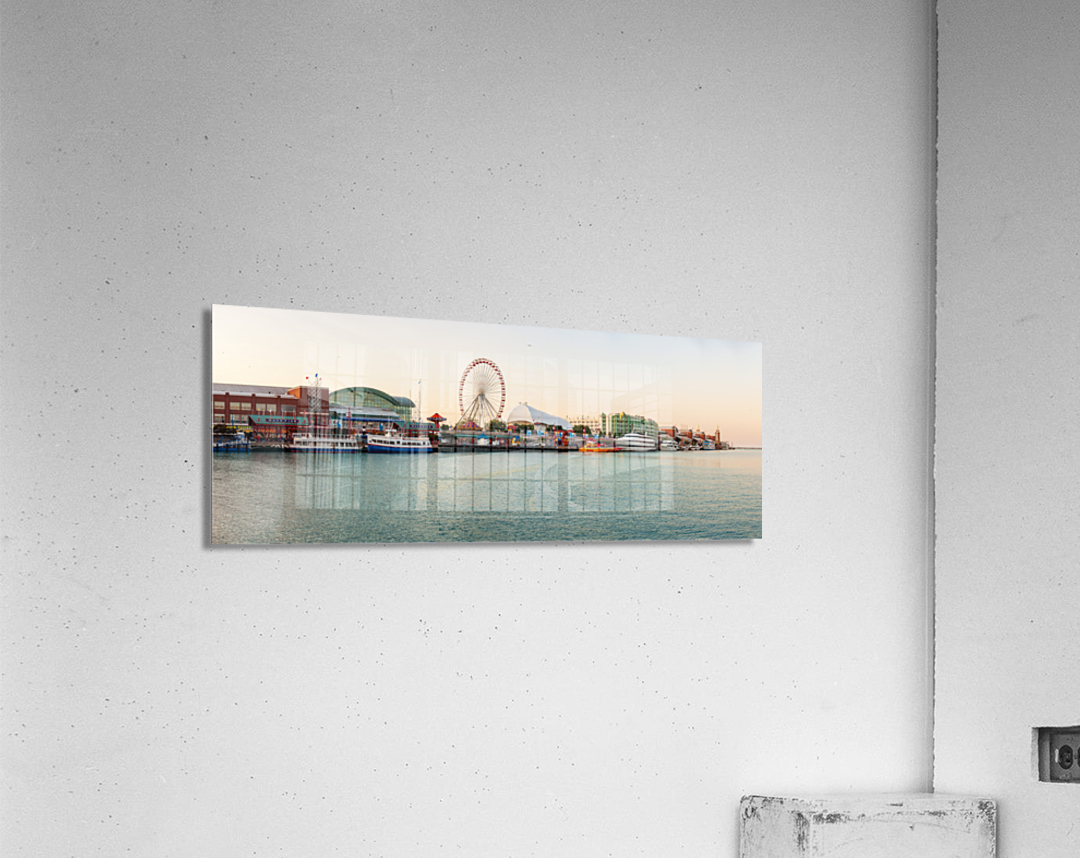 Panorama of Navy Pier in Chicago Acrylic Print