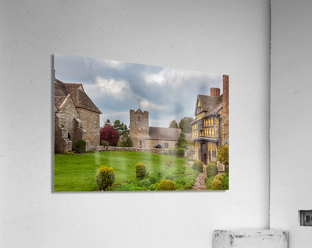 Stokesay Castle in Shropshire on cloudy day Acrylic Print