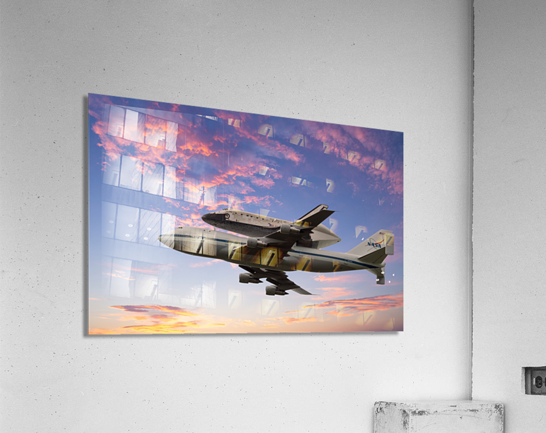 Space Shuttle Discovery flies into retirement Acrylic Print