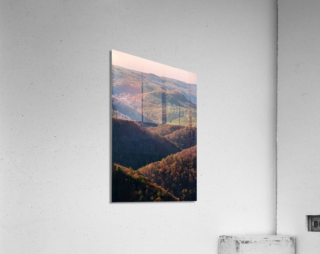 Rolling appalachian hills from Pipestem park Acrylic Print