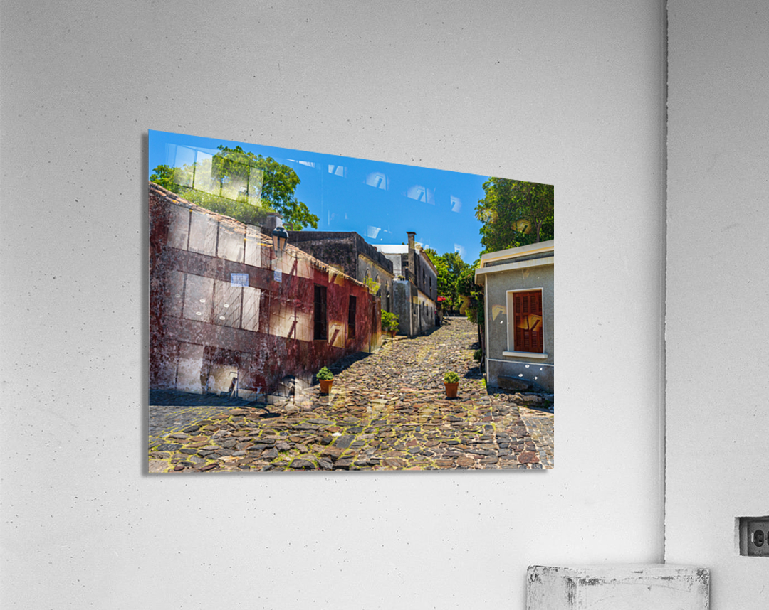 Street of Sighs in historical town of Colonia del Sacramento Acrylic Print