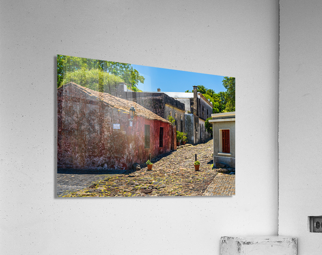 Street of Sighs in historical town of Colonia del Sacramento Acrylic Print