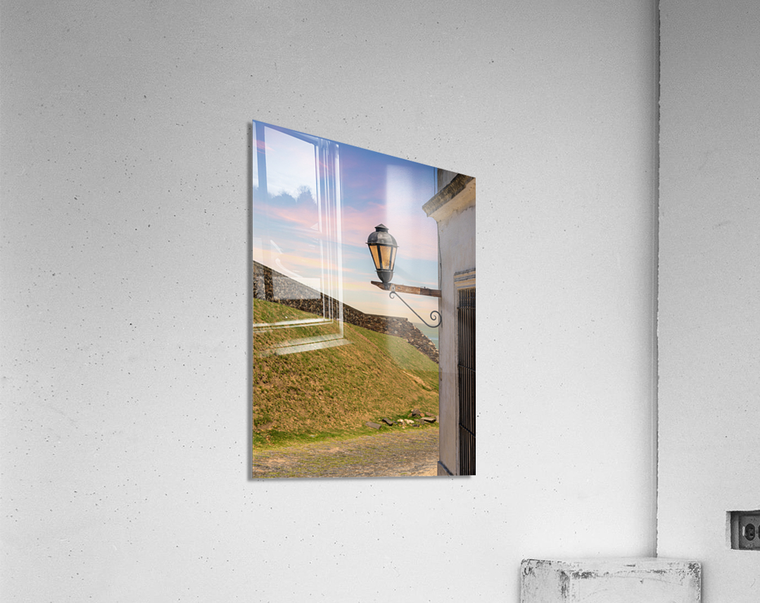 Street lamp in Unesco historical town of Colonia del Sacramento Acrylic Print