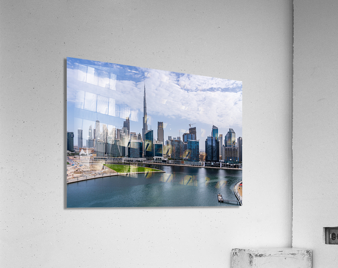 Offices and apartments of Dubai Business Bay with Downtown distr Acrylic Print