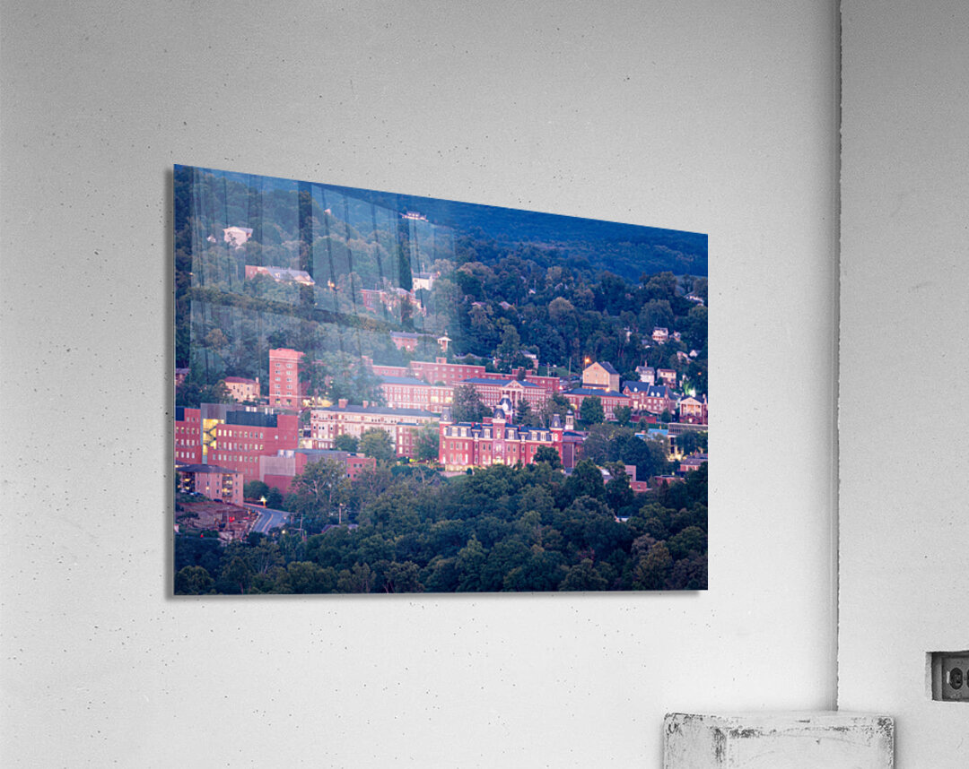 Downtown campus of West Virginia university at dusk Acrylic Print