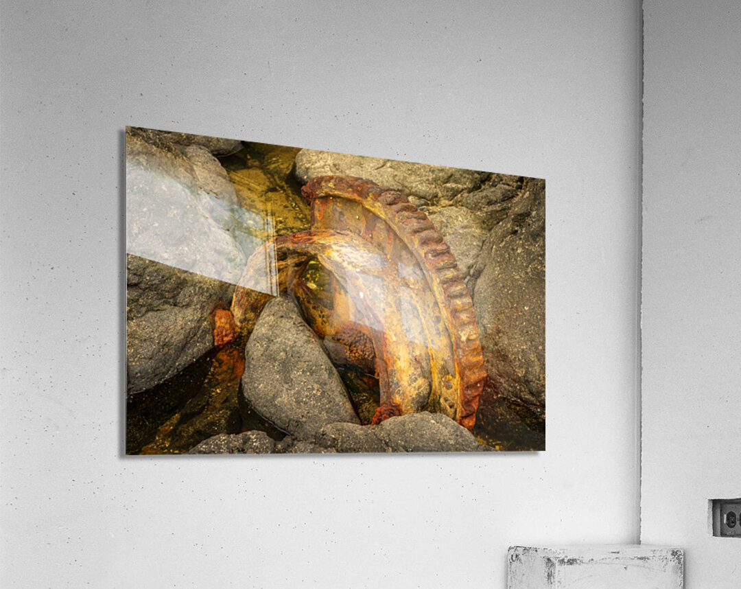 Sugar industry equipment abandoned on Mokolea Point Acrylic Print