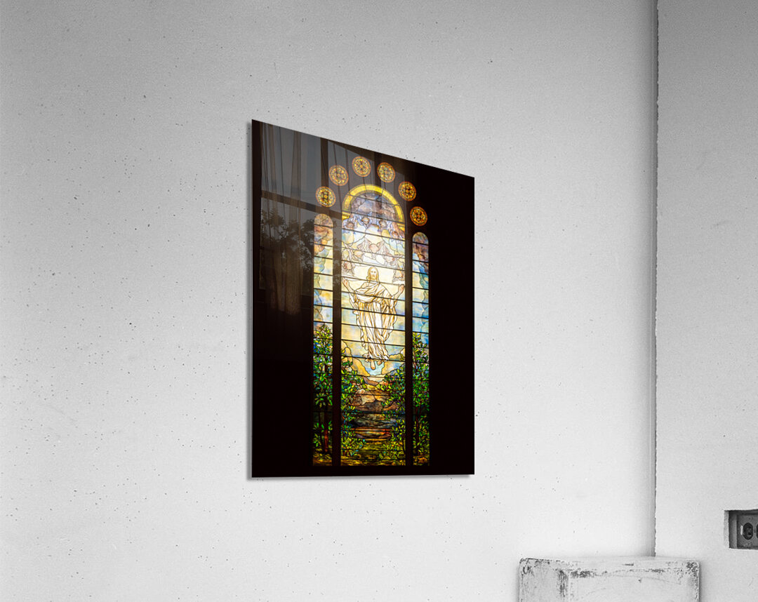 The Ascension of Christ. Tiffany stained glass window. 1896 Acrylic Print