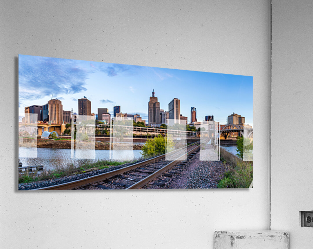 Sunrise over the downtown district of St Paul and Mississippi Acrylic Print