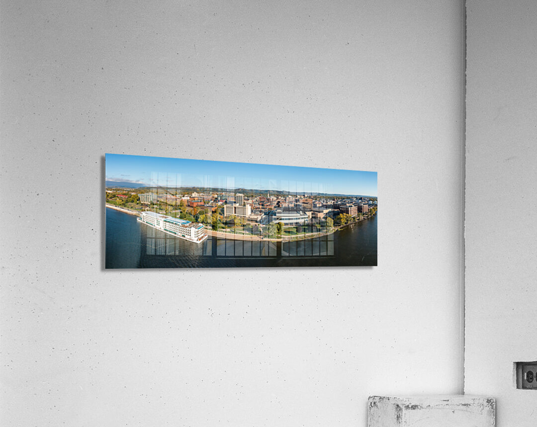 Panorama of La Crosse Wisconsin and the Viking Mississippi River Acrylic Print
