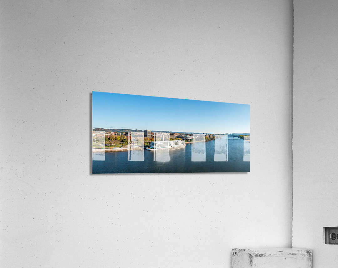 Panorama of La Crosse Wisconsin with Viking Mississippi River Acrylic Print