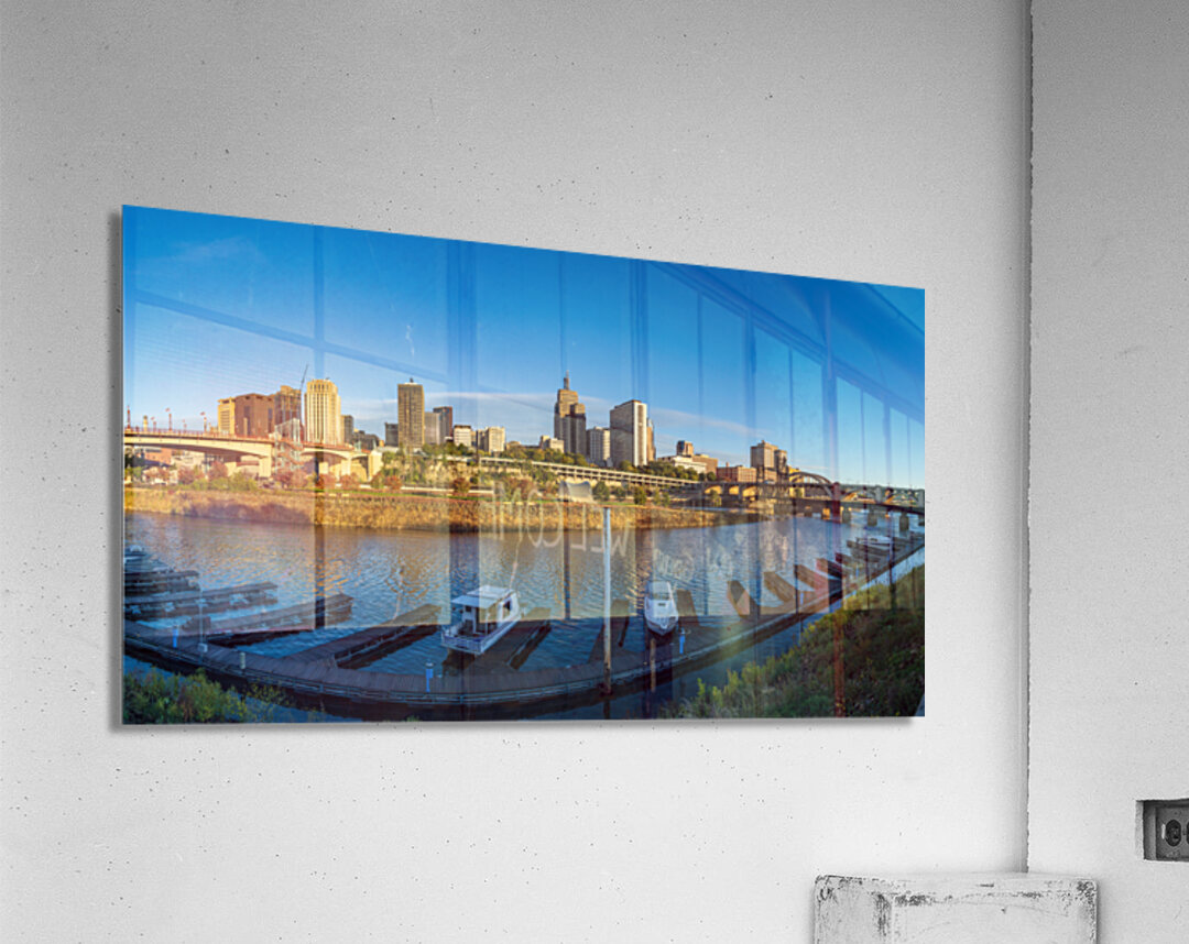 Sunrise over the downtown district of St Paul Minnesota Acrylic Print