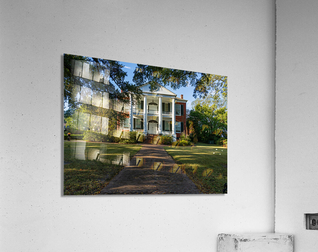 Facade of antebellum home in Natchez in Mississippi Acrylic Print