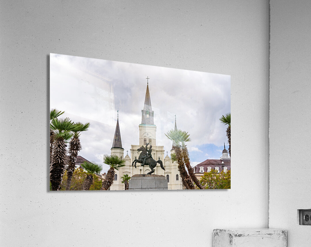 Facade of Cathedral Basilica of Saint Louis in New Orleans LA Acrylic Print