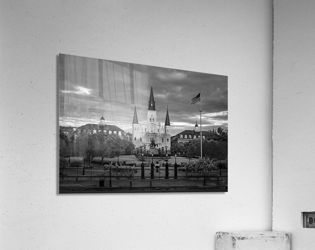 Monochrome view of Cathedral Basilica of Saint Louis Acrylic Print