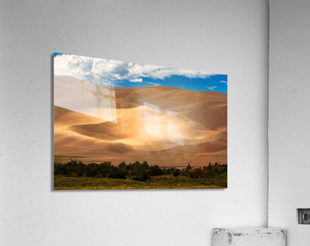 People on Great Sand Dunes NP  Acrylic Print