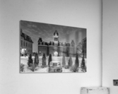 Black and White Woodburn Hall at West Virginia University  Impression acrylique