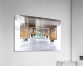 Underside of Hanalei Pier long exposure  Impression acrylique