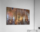 Ornate windows and ceiling of St Mary Basilica in Natchez in Mis  Acrylic Print