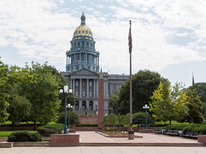 Steps to entrance of State Capitol Denver