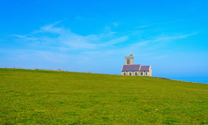 Old church on the Island of Lundy off Devon