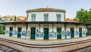 Panorama of Pinhao station in Douro valley