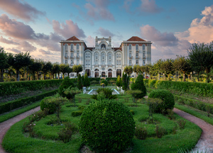 Gardens in front of the Curia Palace Hotel