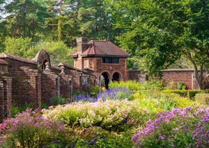 Brick walled garden for vegetables and flowers at Fort