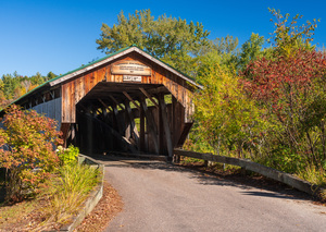 Poland covered bridge near Cambridge in Vermont