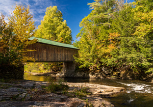 Montgomery covered bridge near Waterville in Vermont