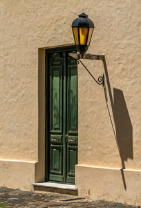 Street lamp in Unesco historical town of Colonia del Sacramento