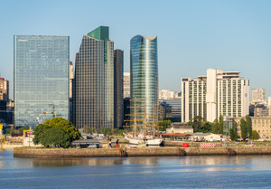Harbor of the city of Buenos Aires in Argentina