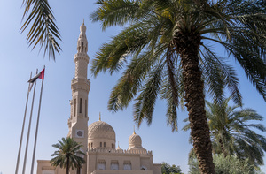 Jumeirah Mosque in Dubai which is open to visitors for education