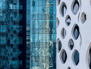 Detail of different designs on apartments in Business Bay Dubai