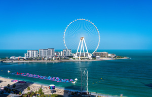 The Ain Dubai observation wheel on Bluewaters Island off JBR bea
