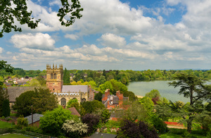 Parish church of St Marys in Ellesmere Shropshire