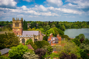 Parish church of St Marys in Ellesmere Shropshire