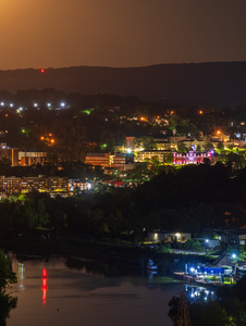 Supermoon rises in the sky above Morgantown in West Virginia