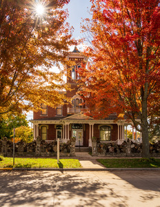 Facade of Porter House Museum on W Broadway in Decorah Iowa