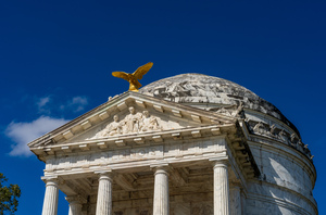 Memorial in National Park for the Vicksburg siege in Mississippi