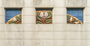 Art deco illustration of magnolia flower in Baton Rouge Louisian
