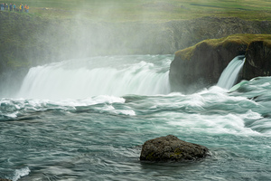 Godafoss or Waterfall of the Gods near Akureyri in Northern Ice