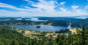 View from Mt Erie on Fidalgo Island south towards Whidbey Island