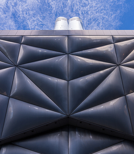 Unique pillowed retractable shell over the Shed in Hudson Yards 