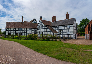 Exterior of Boscobel House in Shropshire England
