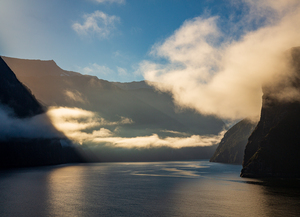 Fjord of Milford Sound in New Zealand