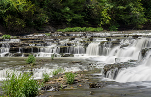 Burgess Falls State Park in Tennessee in summer
