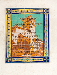 Tiling celebrating building of Courthouse